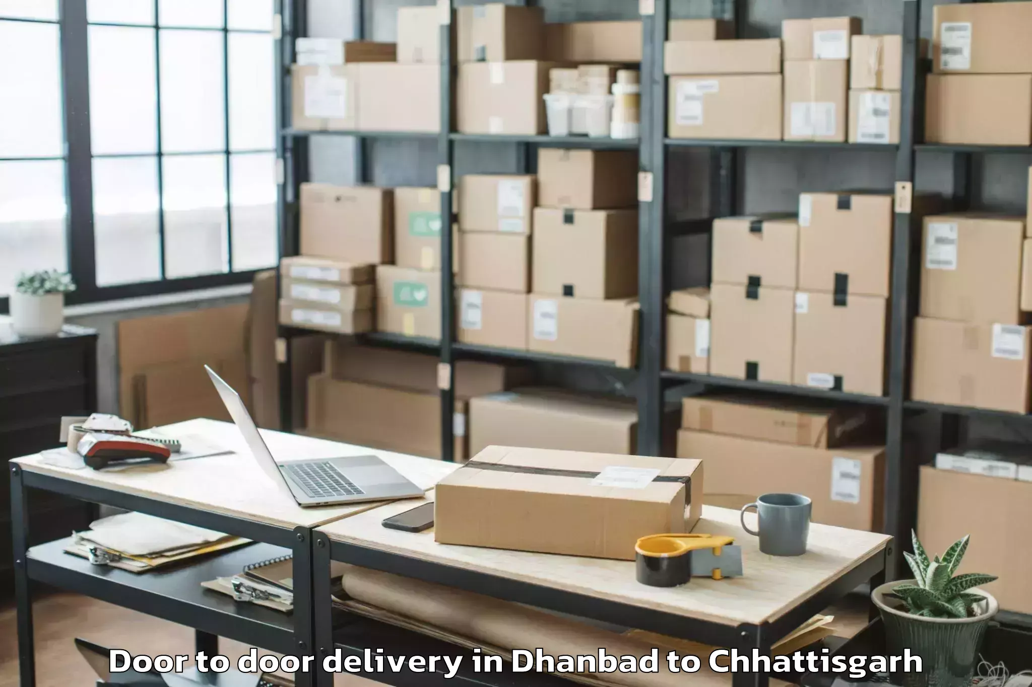 Dhanbad to Nagri Door To Door Delivery Booking